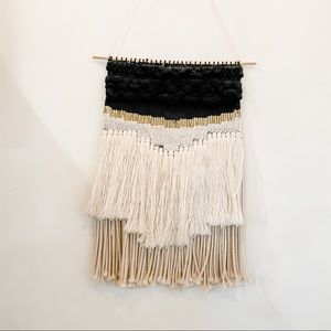 Wall hanging with brass beads accents